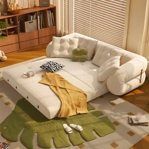 Recliners Pull Out Folding Sofa Bed Set for Living Room Study Home Office Hotel Small Apartment Salon Guest Room Vacation Rental