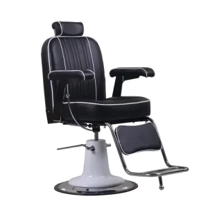 Reclining Barber Chair Hydraulic Styling Pump Salon Leather Barber Chair