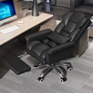 Reclining Boss Chair Ergonomic Office Chair Comfortable Long Sitting Swivel Gaming Chair for Home Study
