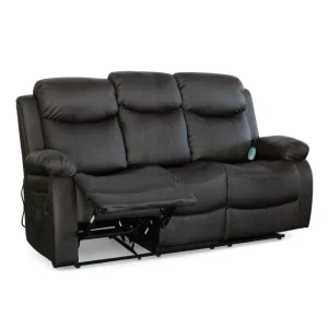 Reclining Sofa Set Leather Power Console Sectional Home Theater Seating Cinema Furniture Collection Commercial Project