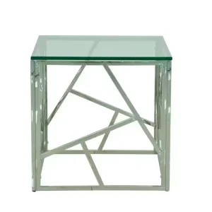 Rectangular Glass Top With Stainless Steel Coffee Table Bone Inlay Console Bedroom Hotel Metal Ottomans Stools