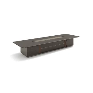 Rectangular Office Conference Table Modern Wood Grain Meeting Boardroom Table for Company Office Use