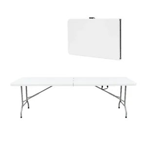 Rectangular Plastic Folding Table Outdoor Picnic Hotel 8ft Folding Table for Wedding
