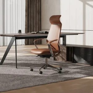 Red Electric Modern Executive Office Chair Ergonomic Luxury Adjustable Leather Reclining Backrest Sturdy Base Home Office Villa