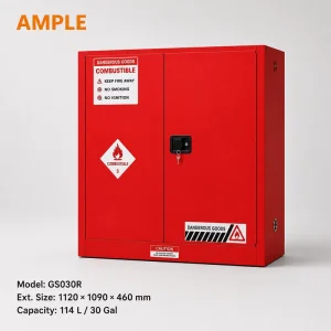 Red Steel Double Door Laboratory Safety Cabinet for Hospital Applications