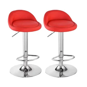 Red and Black Swivel Bar Stool Chair High Bar Stool Hotel Silla High Chair Kitchen Furniture Restaurant Home Bar Furniture