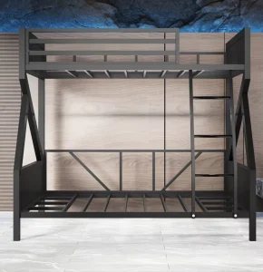 Reinforced Modern Metal Bunk Bed Heavy Duty Hotel Use Loft Bed for Bedroom and Hospital Applications
