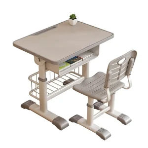 Reliable Supplier Solid Wooden Furniture OEM Primary Classroom Child Study Table with Height Adjustable Durable Metal School