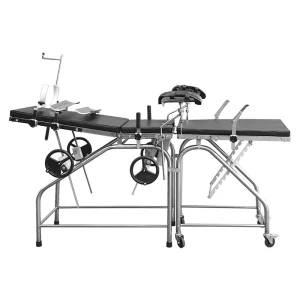 Removable Manual Stainless Steel Obstetric Bed Hospital Gynecology Examination Couch Stirrups CE ISO Certified 2 Year