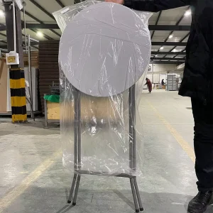 Rental Dia 60cm 80cm Portable Plastic Hotel Basement Modern Round High Top Folding Cocktail Tables