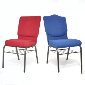 Rental Fabric Stackable Padded Church Chairs Burgundy Church Furniture Chair Upholstered Chair for Church