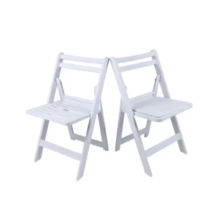 Resin Lightweight Portable Durable Comfortable Outdoor Party Chair White Color