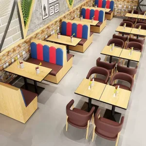 Restaurant Booth Fabric Multiple Color Modern Commercial Use Outdoor Sofa Bench High Back