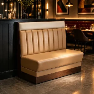 Restaurant Booth Sofa Banquette Seating Upholstered Fabric Commercial Hotel Dining Furniture Customizable Manufacturer