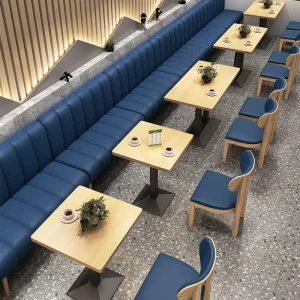 Restaurant Booth Sofa Bespoke Modular Seating Solution Turnkey Dining Furniture Chair Table Set for Chain Restaurant Food Courts