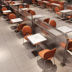 Restaurant Chair Booth Furniture Luxury PU Leather Banquette Seating Commercial Dining Tables for Hotel Restaurant Cafe