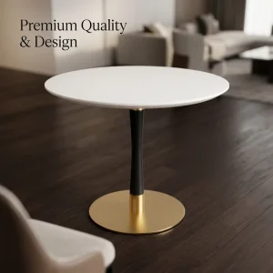 Restaurant Dining Table Circle Dining Room Table Elegant Wood Dining Table for Cafe Restaurant Hotel