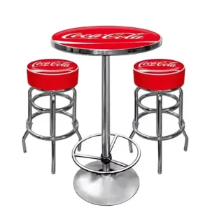 Restaurant Furniture Commercial Usage Bar Chair With Table Aluminum Customized Logo Antique Modern Casino Chair