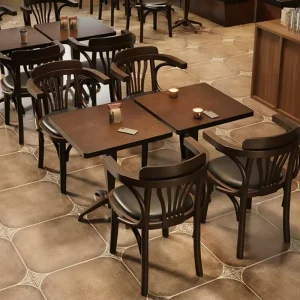 Restaurant Furniture Leather Booth Seating Wood Dining Table and Chairs Bench Sofa Sets for Coffee Shop Cafe Hotel