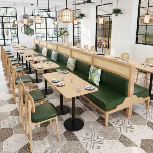 Restaurant Furniture Modern Minimalist Solid Wood Non Foldable Dining Table Chair Set Model HX3080 18 for Bar Cafe Commercial