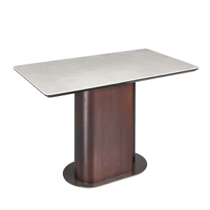 Restaurant Hotel Furniture Table Modern Marble and Wood Dining Table