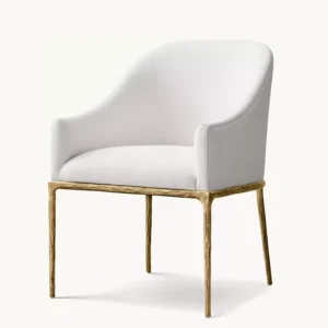 Restaurant Hotel Metal Armchair Upholstered Modern Dining Room Chairs