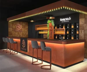 Restaurant Luxury Modern LED Marble Top Commercial Sushi Bar Counter for Home Bar Mall and Hotel Use with 10-Year Warranty