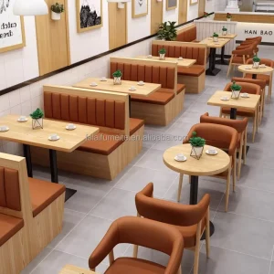 Restaurant Sets Commercial Wood Round Bench Seating Furniture