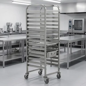 Restaurant Stainless Steel Tray Cart Multi Tier Dish Bussing Trolley with Casters and Shelf Wheels