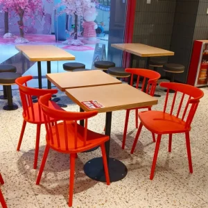 Restaurant Table Chair Set Burger Shop Milk Tea Snack Dessert Cafe Commercial Use Restaurant Furniture Modern Simple Design