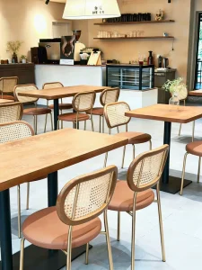 Retro American style Commercial Restaurant Bakery Caf Solid Wood Dining Tables Snack Bar Casual Chairs Music Bistro Lounge