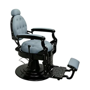 Retro Industrial Style Hydraulic Barber Chair 360 Swivel Reclining with Heart Shaped Backrest for Salon Use