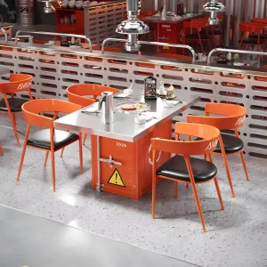 Retro Metal Oil Barrel Bar Furniture Set Pub Table and Bar Chair for Home Bar Pub Cafe Restaurant Custom Logo Factory