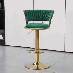 Retro Metal bar Stools Modern Black Commercial Furniture Adjustable Height Suitable for Hotels Villas and Home Bars