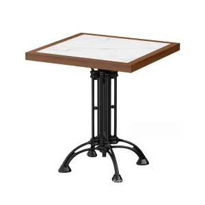 Retro Music Bar Restaurant Wood and Metal Hotel Dining Table