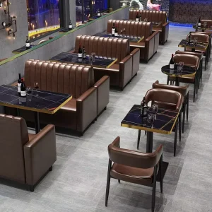 Retro Wooden Bar Table & Chair Set Suitable for Tavern Restaurant Nightclub Cafe & Coffee Shop