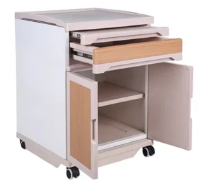 Robot-Style Hospital Bedside Cabinet Steel/Metal and ABS Plastic Furniture for Sale