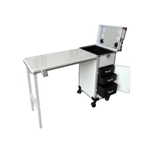 Rollable Nail Table with 4 Drawers for Cosmetology