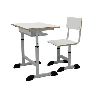 Romania School Furniture Manufacturer Supply Height Adjustable Classroom Student Desk and Chair Set