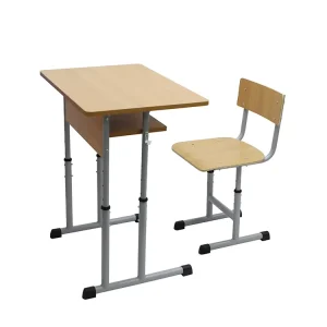 Romania School Furniture Student Desk and Chair Set MDF Adjustable Classroom Chair and Desk
