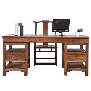 Rosewood Furniture Wingceltis Chinese Calligraphy Desk Antique Solid Wood Writing Table Large Executive Boss Office Desk