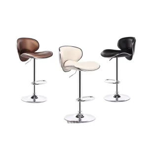 Rotating Bar Stool Metal Foot Leg High Counter Chair Movable Restaurant Bar Stool Bar Chairs for Kitchen