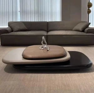 Rotating Coffee Table Italian Designer Creative Floating Large Household Wood Tea Table
