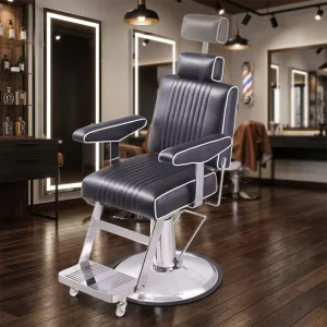Rotating Men’s Barber Chair Heavy Duty Classic Antique Salon Equipment Furniture Arm Chair