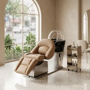 Rotation Full Electric Recline Shampoo Station Head Spa Therapy Hair Salon Washing Shampoo Bed Backwash Shampoo Chair