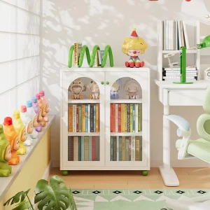 Round Corner Carbon Steel Bookshelf for Daycare Center