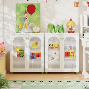 Round Corner Small Compact Metal Bookshelf Suitable for Children’s Study Corner