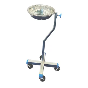 Round Deep Tray Stainless Steel Mobile Trolley with Universal Wheels