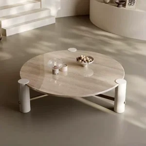 Round Hole Stone Coffee Table Modern Living Room Coffee Table Home Villa Furniture Creative Marble Coffee Table