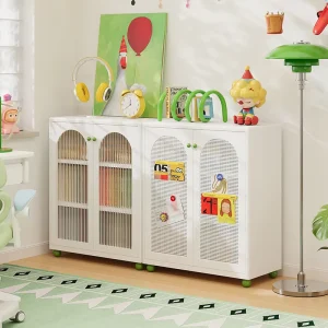 Rounded Carbon Steel Bookshelf Suitable for Children’s Toy Storage and Book Display